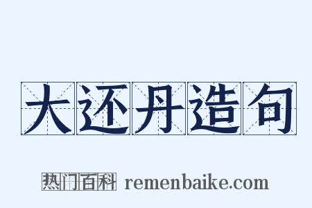 大还丹造句是什么意思的图片